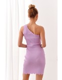 Rochie pe un singur umar, lavanda 08210 - Magazin online - Boutique